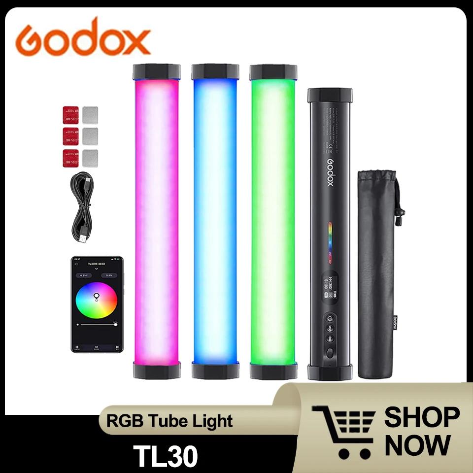Godox    RGB Ʃ Ʈ,  Ʃ CRI 97 + TLCI 99 + 13 FX ȿ, 2700-6500K, 8W, TL30